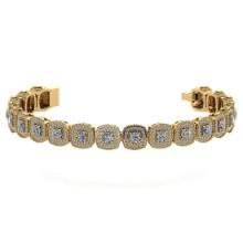 3.60 Ctw SI2/I1 Diamond Style Prong Set 18K Yellow Gold Tennis Bracelet