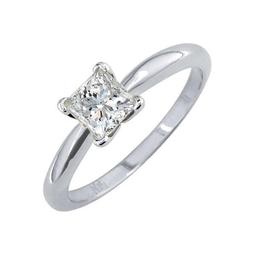 Certified 1.05 CTW Princess Diamond Solitaire 14k Ring E/SI2