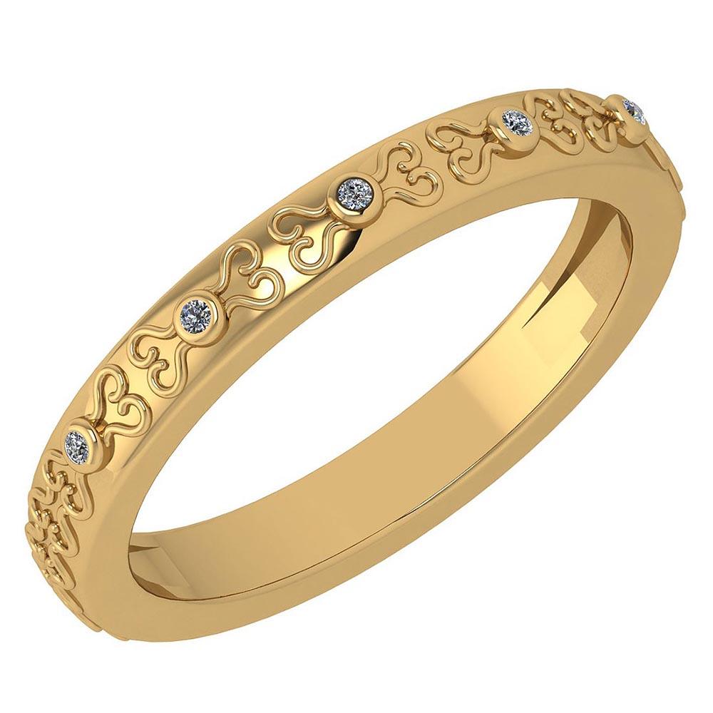 .03 Ctw Diamond 14k Yellow Gold Halo Band