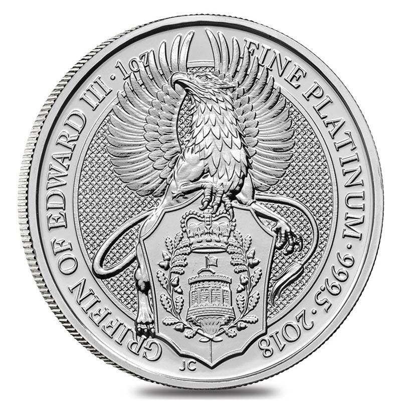 2018 1 oz British Platinum Queen?s Beast Griffin Coin (BU)