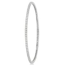 Stackable Diamond Bangle Eternity Bracelet 14k White Gold 1.25ctw