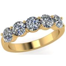 VS/SI1 Certified 1.00 CTW Round Diamond 14K Yellow Gold Ring