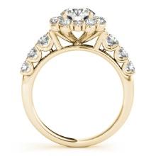 Certified 1.80 Ctw SI2/I1 Diamond 14K Yellow Gold Vintage Style Wedding Set Ring