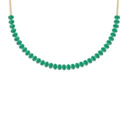 48.75 Ctw Emerald 14K Yellow Gold Necklace