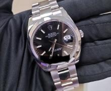 New 41mm Black Dial Oysterperpetual Datejust Rolex Comes with Box & Papers