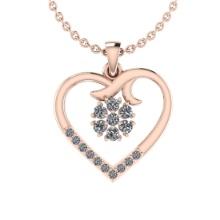 0.18 Ctw SI2/I1 Diamond 14K Rose Gold Valentine's Day special Pendant