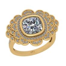 2.24 Ctw SI2/I1 Diamond 14K Yellow Gold Engagement Halo Ring