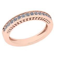 0.15 Ctw Diamond 14k Rose Gold Eternity Band Ring