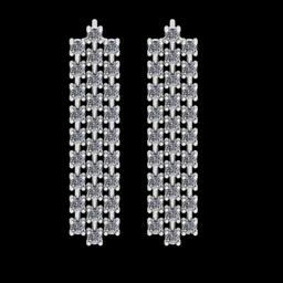 3.40 Ctw SI2//I1 Diamond 14 K White Gold Earrings