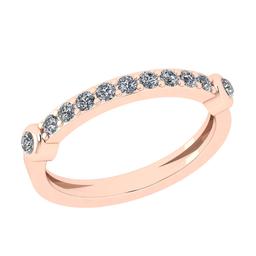 0.20 Ctw Diamond 14k Rose Gold Eternity Band Ring