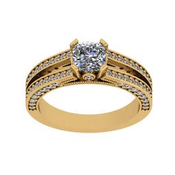 1.00 Ctw VS/SI1 Diamond 14K Yellow Gold Vintage Style Ring