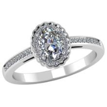 VS/SI1 Certified 1.20 CTW Round and Cut Diamond 14K White Gold Ring