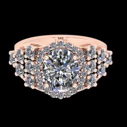 4.00 Ctw VS/SI1 Diamond14K Rose Gold Engagement Ring