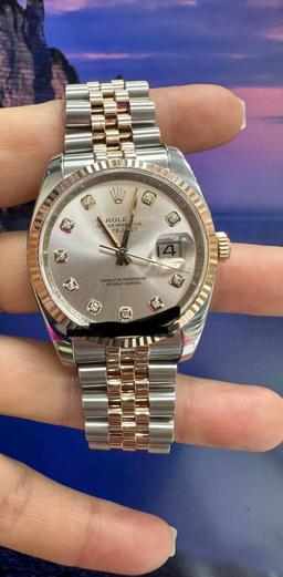 Rolex 36mm Ref 116231 w/factory Diamonds Comes with Box & Papers