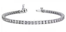 CERTIFIED 14K WHITE GOLD 8.00 CTW G-H SI2/I1 TENNIS BRACELET MADE IN USA