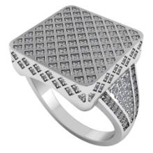 Certified 3.00 CTW Round Diamond 14K White Gold Ring