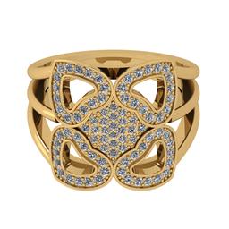0.70 Ctw Si2/i1 Diamond 14K Yellow Gold Men's Wedding Ring