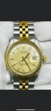 USED 36MM ROLEX TWO-TONE DATEJUST IN EXCELLENT CONDITION COMES WITH BOX & PAPERS
