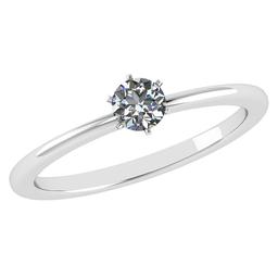 Certified 0.50 Ctw Diamond 14k White Gold Ring