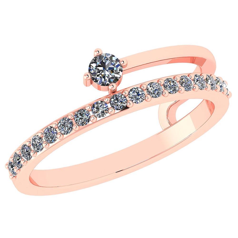 0.34 Ctw Diamond 14k Rose Gold Halo Band