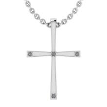 Certified 0.06 Ctw Diamond 14k White Gold Pendant