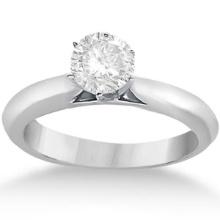 1.00 CTW DIAMOND Six-Prong 14k White Gold Solitaire Engagement Ring