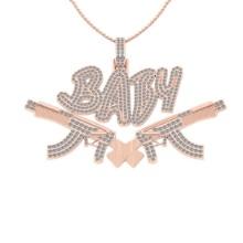 2.75 Ctw Si2/i1 Diamond 14K Rose Gold Necklace