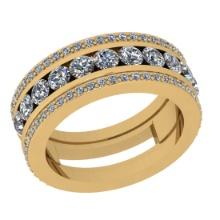 1.43 Ctw SI2/I1 Diamond 14K Yellow Gold Wedding/Anniversary /Engagement Band Ring