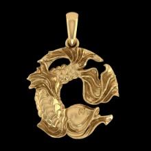 Lucky Fish Pendant 14K Yellow Gold