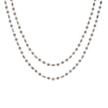 11.50 Ctw SI2/I1 Diamond Style Prong & Bezel Set 14K Rose Gold Two Layer Yard Necklace