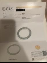 GIA Certified Natural (No Treatment) Light Green Jadeite Jade Bangle