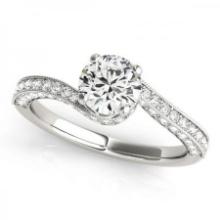 CERTIFIED 18KT WHITE GOLD 1.05 CTW J-K/VS-SI1 DIAMOND ENGAGEMENT RING