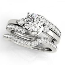 CERTIFIED PLATINUM 1.36 CTW J-K/VS-SI1 DIAMOND BRIDAL SET