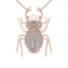 2.75 Ctw SI2/I1 Diamond 14K Rose Gold Creature Necklace