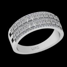 0.37 Ctw VS/SI1 Diamond 14K White Gold Groom's Wedding Band Ring