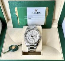 New Rolex Skydweller on Oystersteel 'White Dial' Comes with Box & Papers