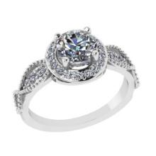 1.90 Ctw SI2/I1 Diamond 14K White Gold Engagement Ring