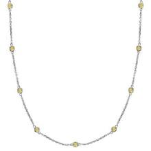 Fancy Yellow Canary Station Necklace 14k White Gold (1.00ct)