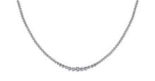 5.63 Ctw SI2/I1 Diamond 14K Rose Gold Princess Necklace