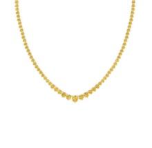 5.63 Ctw i2/i3 Treated Fancy Yellow Diamond 14K White Gold Necklace