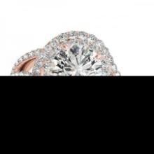CERTIFIED 14KT ROSE GOLD 1.68 CTW J-K/VS-SI1 DIAMOND HALO ENGAGEMENT RING