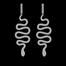 1.52 Ctw VS/SI1 Diamond 14K White Gold Dangling Earrings