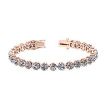 Certified 12.50 Ctw Diamond SI2/I1 Bracelet 14K Rose Gold Made In USA