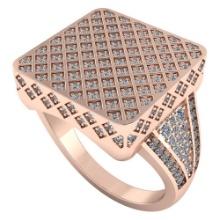 Certified 3.00 CTW Round Diamond 14K Rose Gold Ring