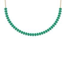 48.75 Ctw Emerald 14K Yellow Gold Necklace