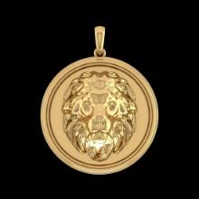 Lion Pendant 14K Yellow Gold