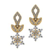 0.50 Ctw SI2/I1Diamond 14K Yellow Gold Earrings