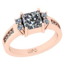 1.25 ctw GIA Certified Center StoneDiamond 14K Rose Gold Engagement Ring