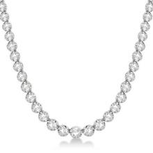 Eternity Diamond Tennis Necklace 14k White Gold (10.35ct)