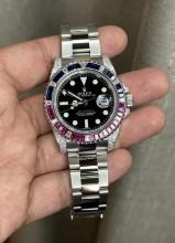 NEW CUSTOM AFTERMARKET SARU ROLEX GMT MASTER II 40MM COMES WITH BOX AND APPRAISAL